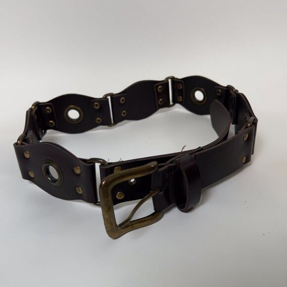Vintage Y2K Brown Bohemian Fairy Grunge Chunky 70's Style Hippie Belt / Size: 5 - Picture 4 of 10